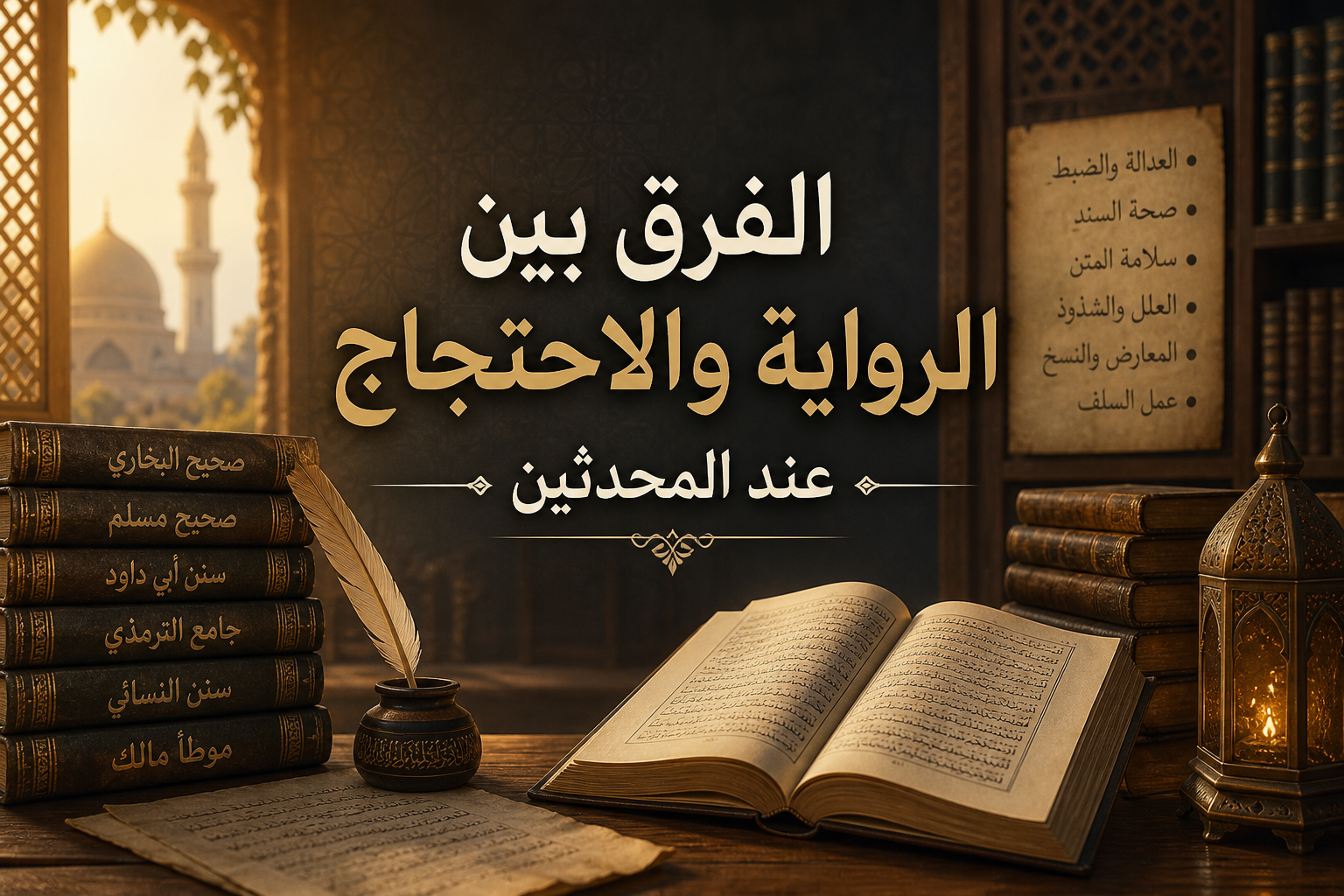 صورة توضيحية لالفرق بين الرواية والاحتجاج عند المحدثين صورة عن الفرق بين الرواية والاحتجاج عند المحدثين