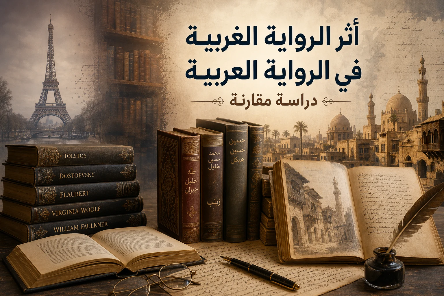 صورة عن أثر الرواية الغربية في الرواية العربية دراسة مقارنة